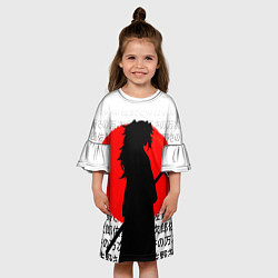 Платье клеш для девочки Ёриичи - клинок рассекающий демонов - силуэт, цвет: 3D-принт — фото 2