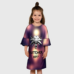 Платье клеш для девочки Ведьмак 2077, цвет: 3D-принт — фото 2