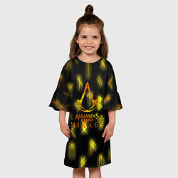 Платье клеш для девочки Assasins Creed mirage, цвет: 3D-принт — фото 2