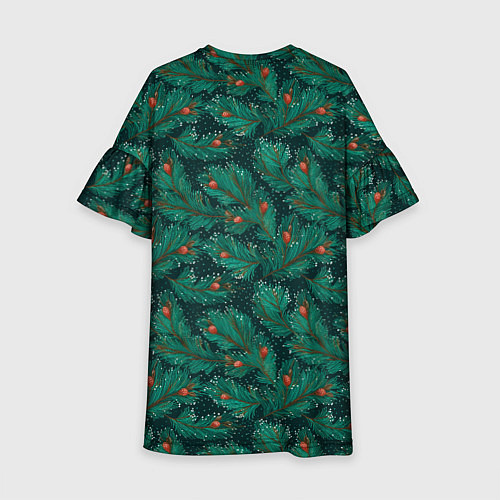 Детское платье Еловые ветки паттерн / 3D-принт – фото 2