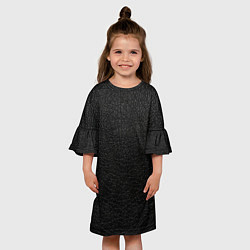 Платье клеш для девочки Чёрная текстура кожи, цвет: 3D-принт — фото 2
