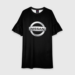 Платье клеш для девочки Nissan sport auto, цвет: 3D-принт