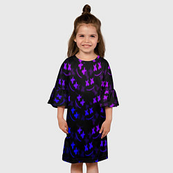 Платье клеш для девочки Marshmello DJ, цвет: 3D-принт — фото 2