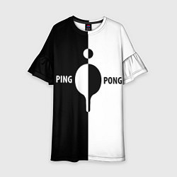 Детское платье Ping-Pong черно-белое