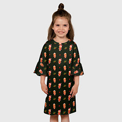 Платье клеш для девочки Christmas cockies pattern, цвет: 3D-принт — фото 2