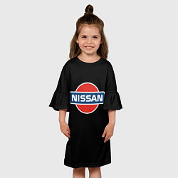 Платье клеш для девочки Nissan auto, цвет: 3D-принт — фото 2
