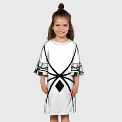 Платье клеш для девочки Пауки узор, цвет: 3D-принт — фото 2