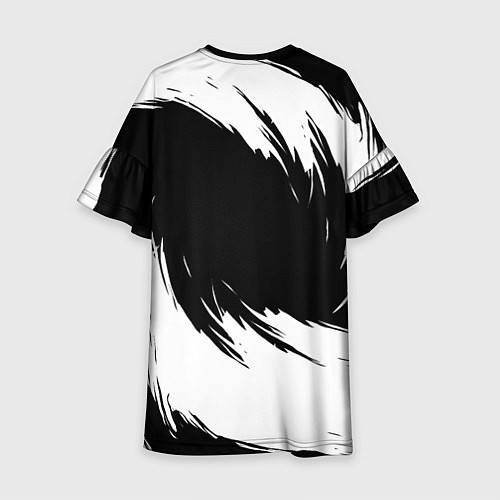 Детское платье Baldurs gate 3 - белые завихрения / 3D-принт – фото 2