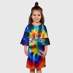 Платье клеш для девочки Барби - i am kenough, цвет: 3D-принт — фото 2
