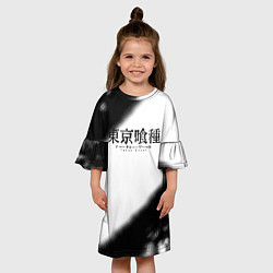 Платье клеш для девочки Tokyo Ghoul аниме логотипы, цвет: 3D-принт — фото 2