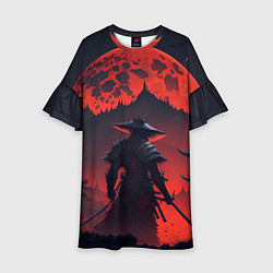 Детское платье Samurai and red moon - нейросеть