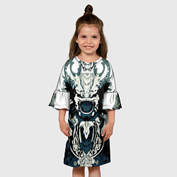 Платье клеш для девочки Король драконов с узорами, цвет: 3D-принт — фото 2