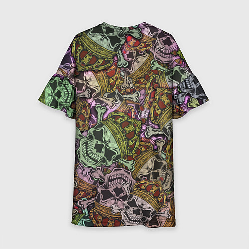 Детское платье Череп с короной паттерн / 3D-принт – фото 2