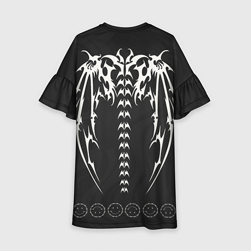 Детское платье Angel bone wings black / 3D-принт – фото 2