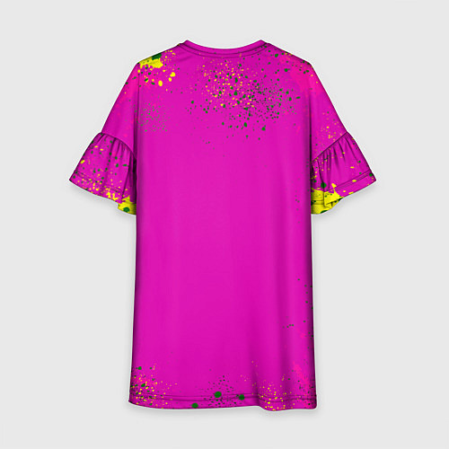 Детское платье Розовый мишка в свитере / 3D-принт – фото 2