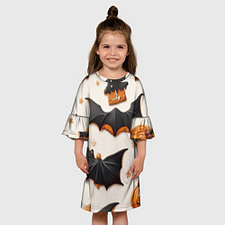 Платье клеш для девочки Сладкий хеллоуин, цвет: 3D-принт — фото 2