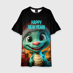 Детское платье Happy new year green dragon