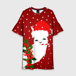 Детское платье Лама - альпака с леденцом