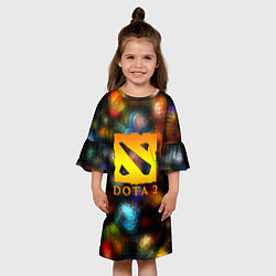 Платье клеш для девочки Dota allgame, цвет: 3D-принт — фото 2
