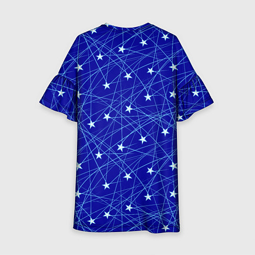 Детское платье Звездопад на синем / 3D-принт – фото 2