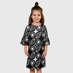 Платье клеш для девочки Глазики-сглазики, цвет: 3D-принт — фото 2