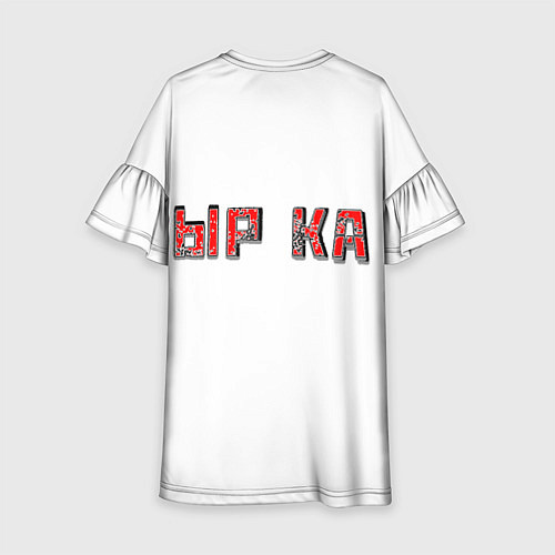 Детское платье Красная ырка на белом фоне / 3D-принт – фото 2