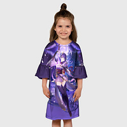 Платье клеш для девочки Genshin Impact Shogun Raiden, цвет: 3D-принт — фото 2