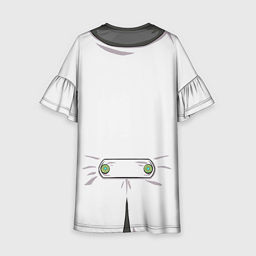 Детское платье Белый мультяшный фрак с шейным платком / 3D-принт – фото 2