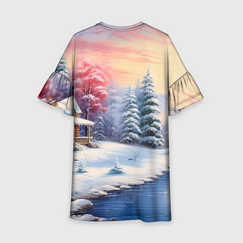 Детское платье Сказочная метель подарков / 3D-принт – фото 2