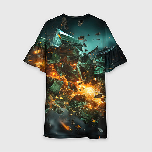 Детское платье Геометрический всплеск / 3D-принт – фото 2