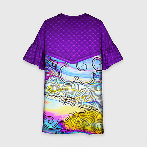 Детское платье Облака и спирали / 3D-принт – фото 2