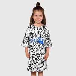 Платье клеш для девочки Detroit become human ra9, цвет: 3D-принт — фото 2
