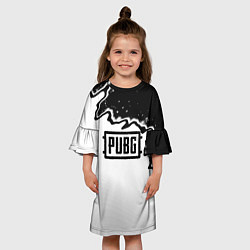 Платье клеш для девочки PUBG абстракцион гейм шутер, цвет: 3D-принт — фото 2