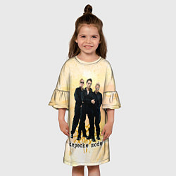 Платье клеш для девочки Depeche Mode - Universe band, цвет: 3D-принт — фото 2
