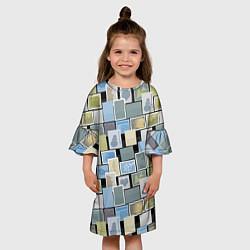Платье клеш для девочки Бесконечные марки, цвет: 3D-принт — фото 2