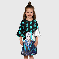 Платье клеш для девочки Нёвилетт - Геншин Импакт, цвет: 3D-принт — фото 2