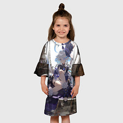 Платье клеш для девочки Genshin Impact Фурина, цвет: 3D-принт — фото 2