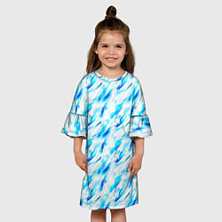 Платье клеш для девочки Ice maze, цвет: 3D-принт — фото 2