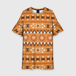 Детское платье Brown tribal geometric
