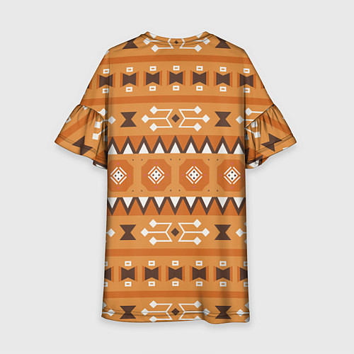 Детское платье Brown tribal geometric / 3D-принт – фото 2