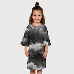 Платье клеш для девочки Абстракция сюрреализм, цвет: 3D-принт — фото 2