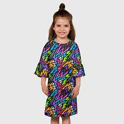 Платье клеш для девочки Sharp colored, цвет: 3D-принт — фото 2