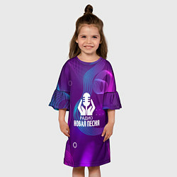 Платье клеш для девочки Радио Новая Песня c молнией, цвет: 3D-принт — фото 2