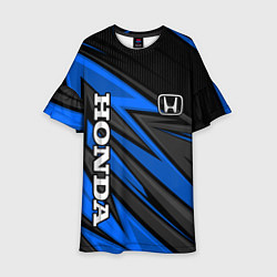 Детское платье Honda motors - синяя спортивная абстракция
