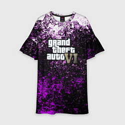 Платье клеш для девочки Grand Theft Auto 6 vice city, цвет: 3D-принт