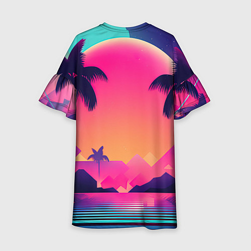 Детское платье GTA 6 закат солнца / 3D-принт – фото 2