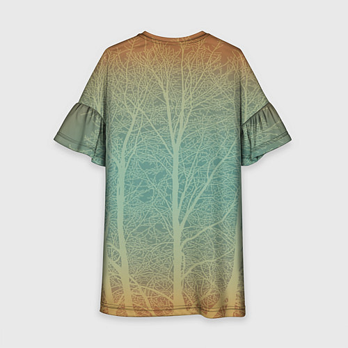 Детское платье Зеленый древесный дракон с деревьями / 3D-принт – фото 2