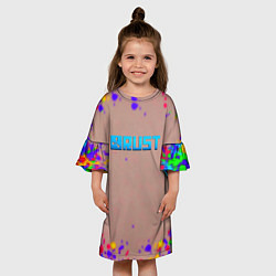 Платье клеш для девочки Rust true color, цвет: 3D-принт — фото 2