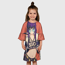 Платье клеш для девочки Sousou no Frieren Ферн, цвет: 3D-принт — фото 2