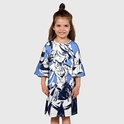 Платье клеш для девочки Genshin Impact Furina smiling, цвет: 3D-принт — фото 2